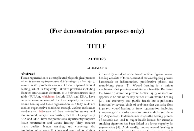 format articles for journal submission
